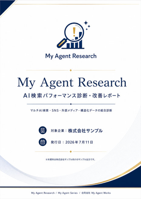 AI検索での見え方を整理した診断レポートのサンプル表紙